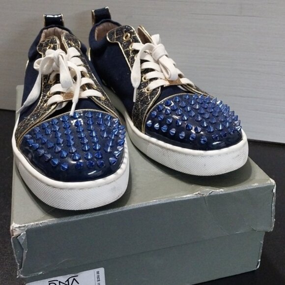 DNA Premium Wear Studded Sneakers Blue and Gold Men's Size 12 US 46 EU - Picture 1 of 11